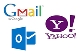 Instrucciones para crear y enviar un email usando los webmail más populares: Gmail, Outlook y Yahoo