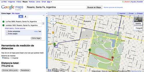 Medir distancias en Google Maps