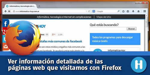 Información detallada sobre las páginas visitadas con Firefox